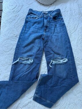 Levi's Distressed Blue Straight-Leg Jeans